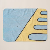 Geel en blauw demper sherpa deken (Voorkant (horizontaal))