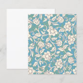 Geel en Blauw Draaiende Bloemen Stationery Paper (Voorkant / Achterkant)
