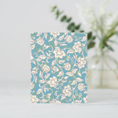 Geel en Blauw Draaiende Bloemen Stationery Paper (Staand voorkant)