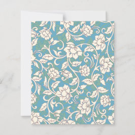 Geel en Blauw Draaiende Bloemen Stationery Paper
