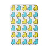 Geel en blauw Duck Patroon Badmat (Voorkant Verticaal)