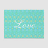 Geel en blauw Floral Patroon Tissuepapier (Voorkant)