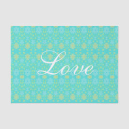 Geel en blauw Floral Patroon Tissuepapier