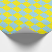 Geel en blauw gebrand cadeaupapier (Hoek)