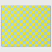 Geel en blauw gebrand cadeaupapier (Vlak)