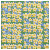 geel en blauw geel stof (Swatch)