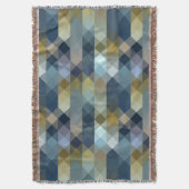 geel en blauw geometrisch deken (Voorkant Verticaal)