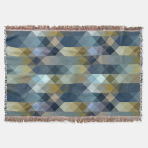 geel en blauw geometrisch deken