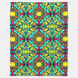 Geel en blauw gepatenteerd fleece deken