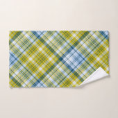 Geel en blauw geruit bad handdoek (Handdoek)