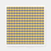 Geel en blauw geruit patroon ontwerp servet (Voorkant)