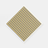 Geel en blauw geruit patroon ontwerp servet (Hoek)