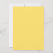 Geel en blauw gestippelde moderne babyshower uitno kaart (Achterkant)