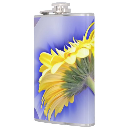 Geel en blauw heupfles (Links)