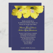 Geel en blauw hibiscus Weddenschap Kaart (Voorkant / Achterkant)