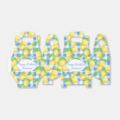 Geel en Blauw Katoenen Gingham Custom Bedankdoosjes (Uitgevouwen)