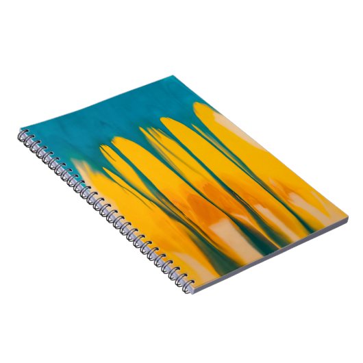 Geel en blauw kleding notitieboek (Rechterzijde)