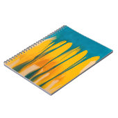 Geel en blauw kleding notitieboek (Linkerzijde)