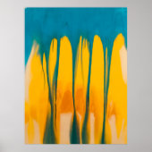 Geel en blauw kleding poster (Voorkant)