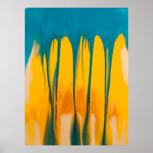 Geel en blauw kleding poster (Voorkant)