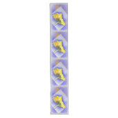 Geel en blauw lange tafelloper (Voorkant)