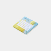 Geel en Blauw Maandelijkse Planner Kalender 2025 Post-it® Notes (Schuin)