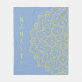 Geel en blauw Mandala Fleece Blanket (Voorkant)