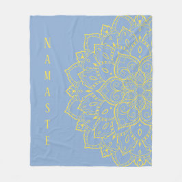 Geel en blauw Mandala Fleece Blanket Deken