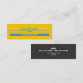 Geel en blauw mini visitekaartje (Voorkant / Achterkant)