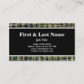 Geel en blauw modern Abstract Visitekaartje (Achterkant)