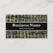 Geel en blauw modern Abstract Visitekaartje (Voorkant)