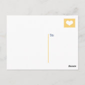 Geel en Blauw Nautisch Dank u Briefkaart (Achterkant)