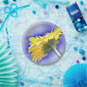 Geel en blauw papieren bordje (Feest)