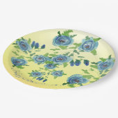 Geel en blauw papieren bordje (Gekanteld)