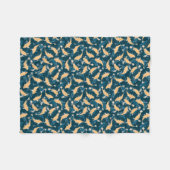 Geel en blauw patroon - Koi Fish Fleece Deken (Voorkant (Horizontaal))