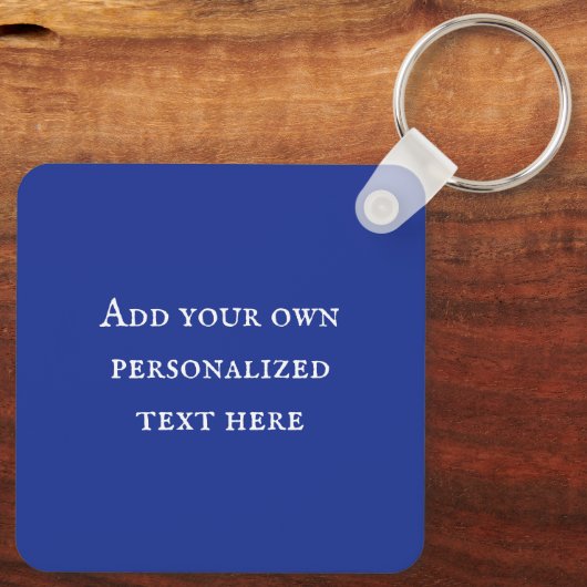 Geel en blauw Provensief, voeg tekst aan beide zij Sleutelhanger (Achterkant)