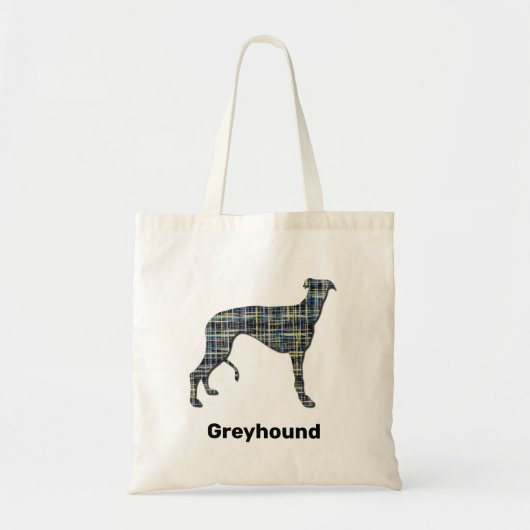 Geel en blauw rasterlijnen tote bag (Voorkant)