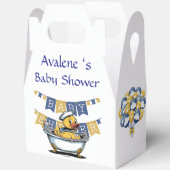 Geel en blauw Rubber Duck Boy Baby shower Bedankdoosjes (Open)