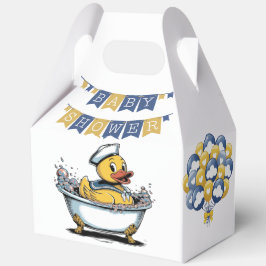 Geel en blauw Rubber Duck Boy Baby shower Bedankdoosjes