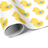 Geel en blauw Rubber Ducky Cadeaupapier (Rol Hoek)