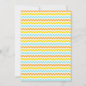 Geel en blauw Rubber Ducky Polka Baby shower Bedankkaart (Achterkant)