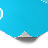 Geel en blauw Rubber Ducky Polka Baby shower Poster (Hoek)