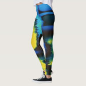 Geel en blauw schildpad leggings (Links)
