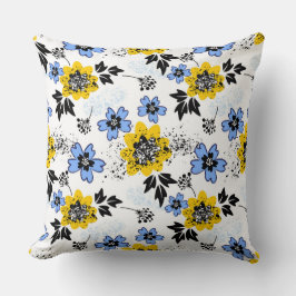 Geel en blauw Sierkussen, Acent Kussen