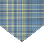Geel en blauw tartan patroon tafelkleed (Gekanteld)