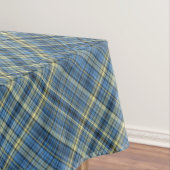 Geel en blauw tartan patroon tafelkleed (Voorbeeld)
