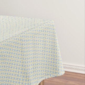 Geel en Blauw Tegelpatroon Tafelkleed