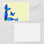 Geel en Blauw Trouwkaarten Plaatskaartje (Voorkant / Achterkant)