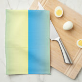 Geel en blauw, twee tonnen theedoek (Quarter Fold)