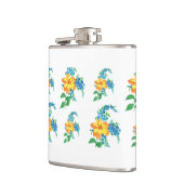 Geel en blauw ventiel heupfles (Links)